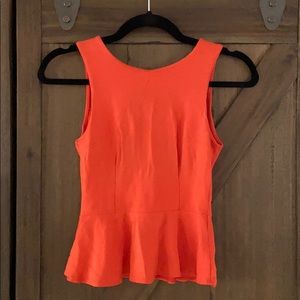 Orange Peplum Top